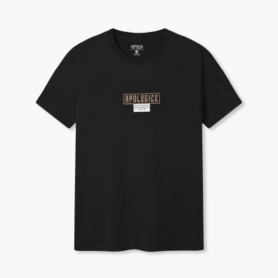 ÁO THUN REGULAR APOLOGIZE AT092 MÀU ĐEN