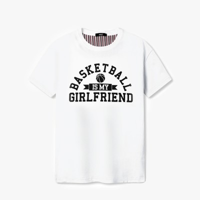  ÁO THUN BASKETBALL GIRLFRIEND AT067 MÀU TRẮNG