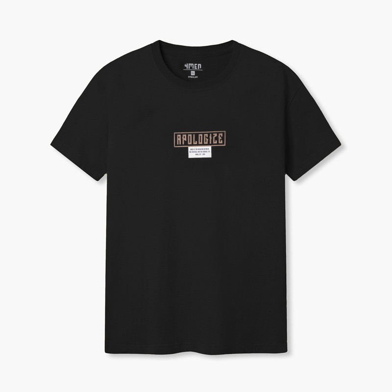 ÁO THUN REGULAR APOLOGIZE AT092 MÀU ĐEN