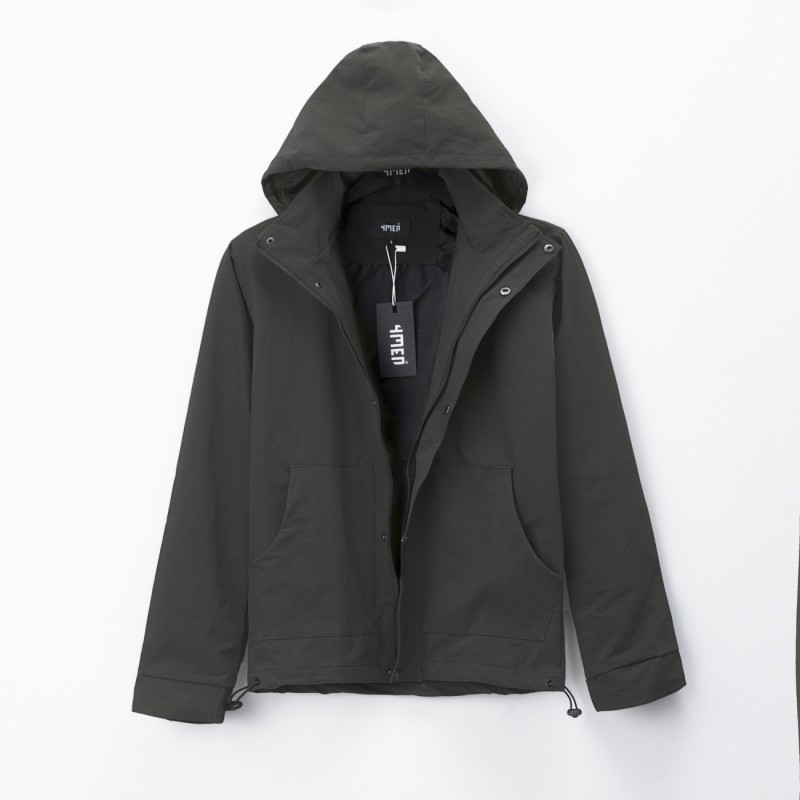  ÁO KHOÁC DÙ HAI LỚP CÓ NÓN AK001 MÀU XÁM